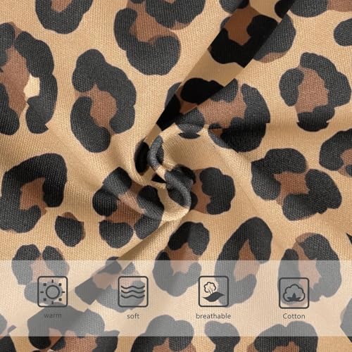 Toddler Panties, Leopard Print Black Brown Cotton Underwear for Girls, 2T–8 Years3