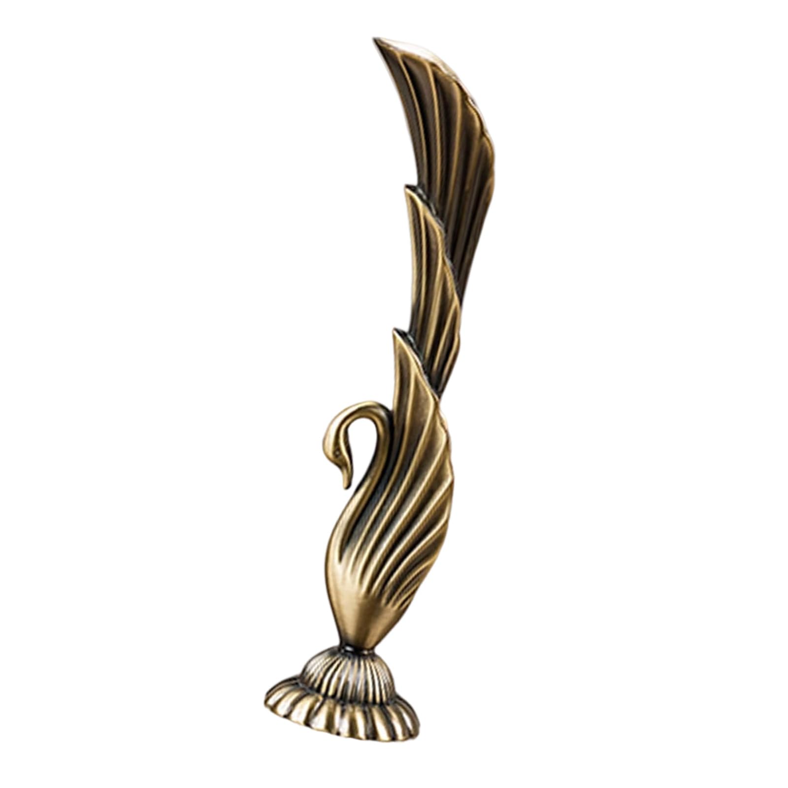 Elnwnnkc Artisan-Carved Vases in Antique Bronze Finish, Decorative Metal Flower Containers for European-Inspired Interior Styling Vintage Peacocks Vases