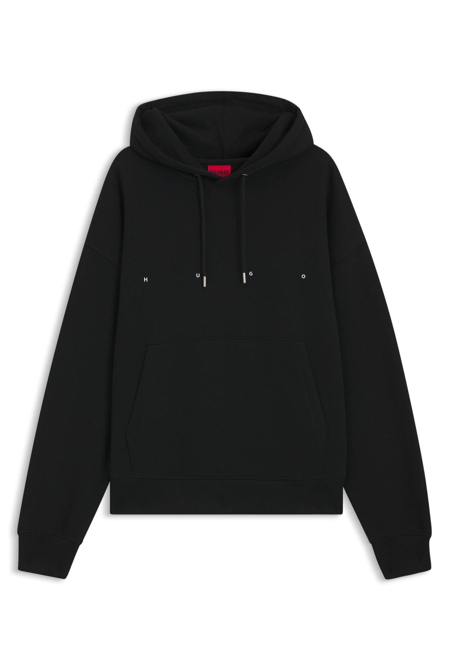 HUGO Herren Doland Oversized Hoodie aus Baumwoll-Terry mit Grafik-Print Schwarz001 XXL