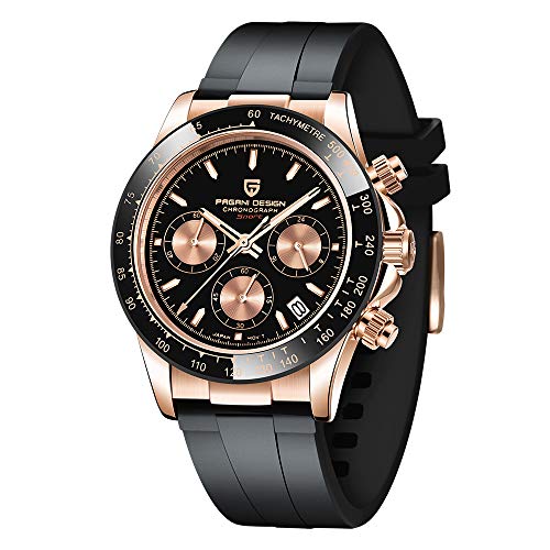 Pagani Design Quartz Mens Watches Stainless Steel Men Chronograph Waterproof 100M Men Sports Clock Japan VK63 Movementâ€¦