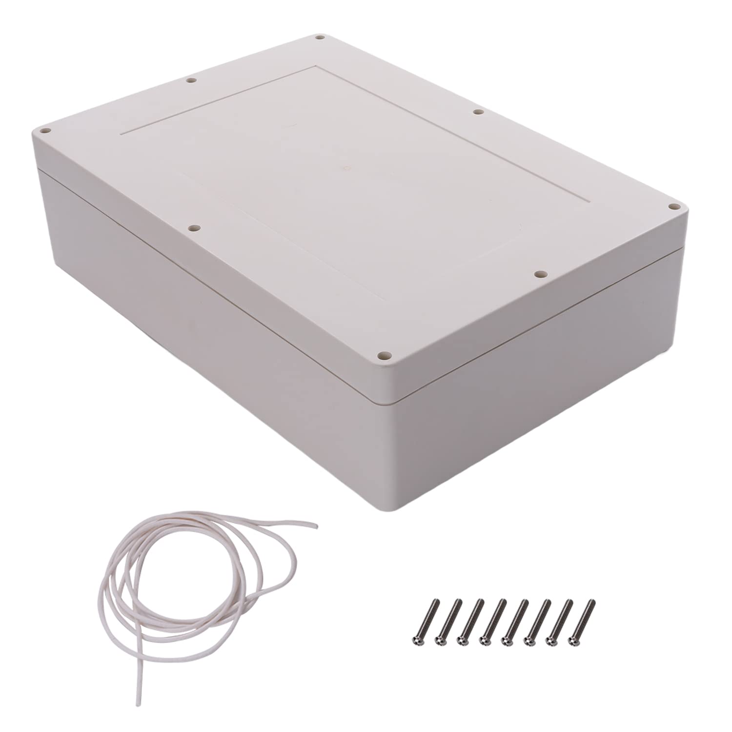 Fielect ABS Plastic Dustproof Waterproof IP67 Junction Box Universal Electrical Project Enclosure 11.42" x 8.27" x 3.15"