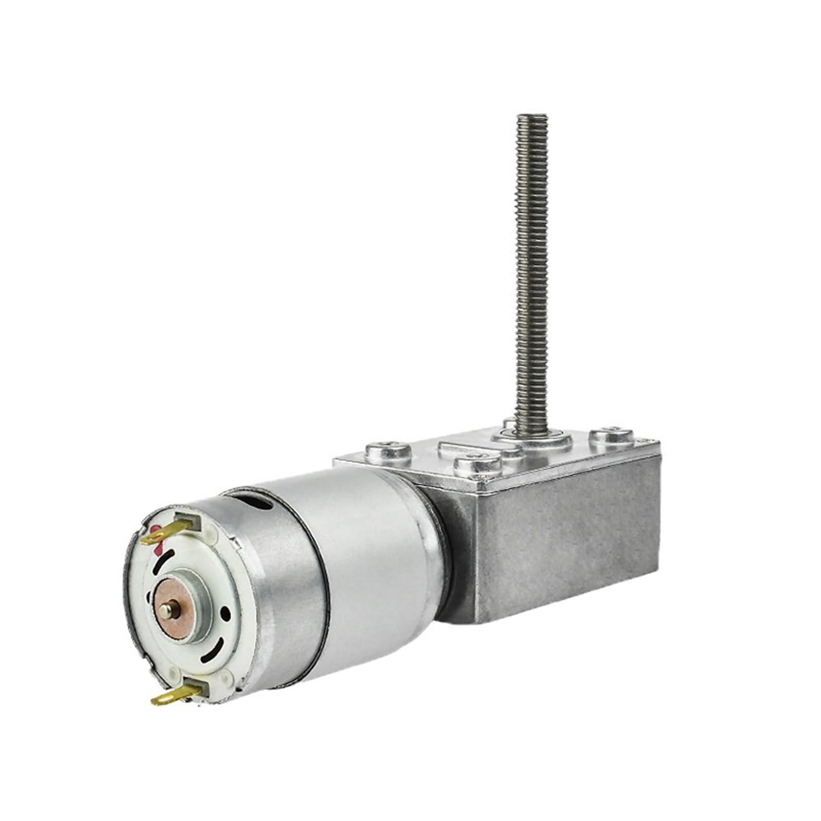ZIDRMTKVK 4632 Double Output Shaft DC Worm Gear Motor 12V Micro 385 high Torque with self-Locking(50MM screw shaft)