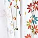 VERTKREA Flowers Window Curtain Valance Floral Rod Pocket Curtains Valance for Window 52 × 18 Inches, Orange
