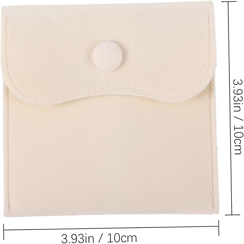 Miniatura 3 de Holibanna 10 bolsas de envoltura de viaje, bolsa de almacenamiento de viaje, organizador de collares, bolsas de joyería, bolsas de joyería para