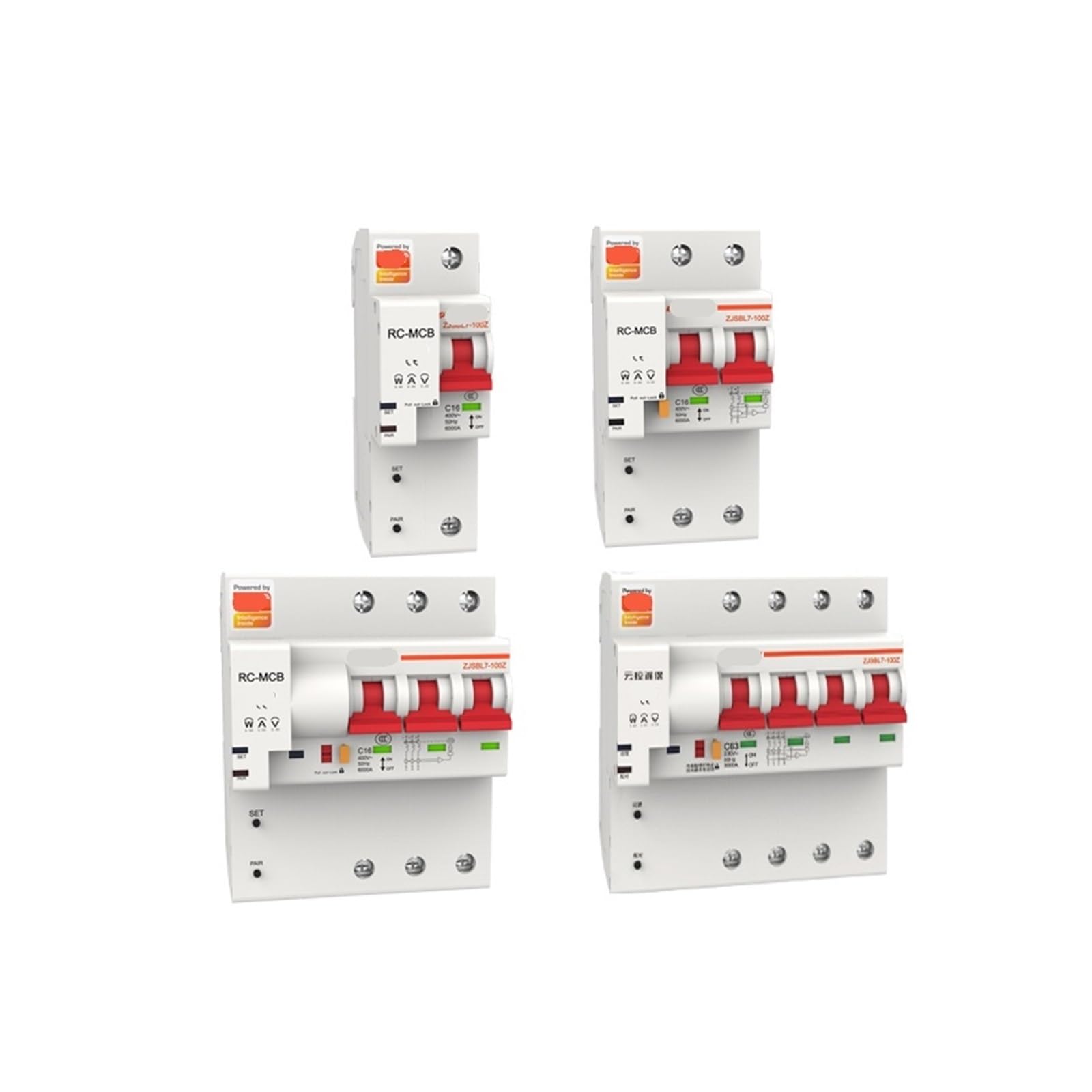 TYEXCZARF 1PCS 1P 2P 3P 4P Single Three Phase Circuit Breaker,Energy Power Consumption Meter kWh Wattmeter,220V 380V(63A)