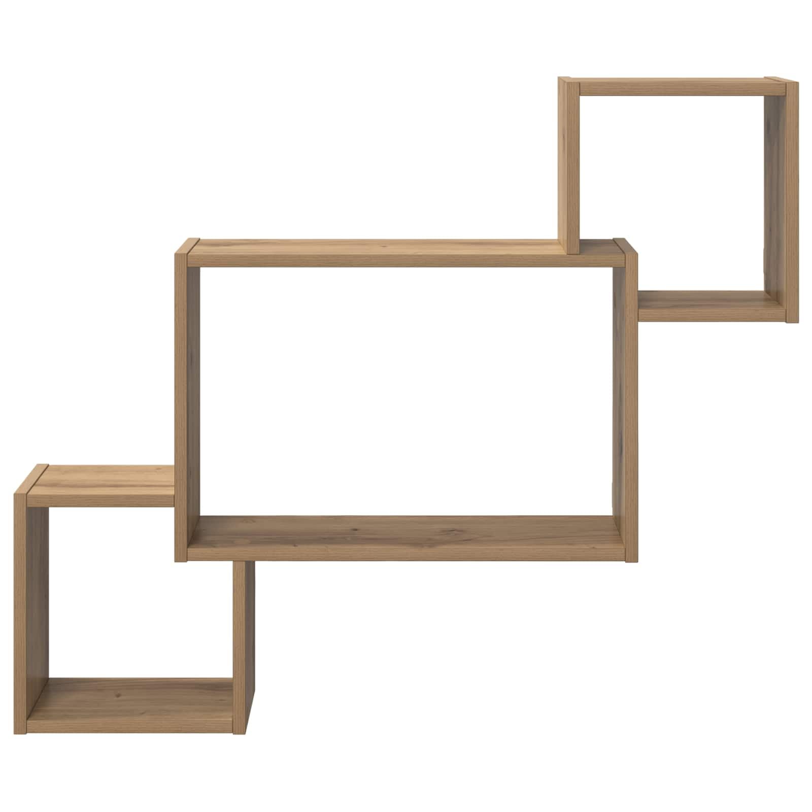 Estantería de pared de roble Artisan, 91,5 x 15 x 76 cm, ahorra espacio, con gran capacidad de carga, para salón, dormitorio, cocina, baño y oficina