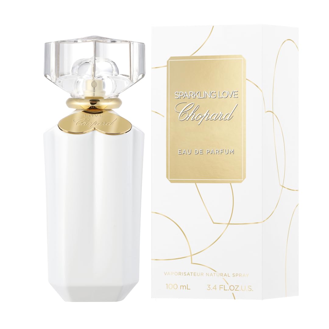 Chopard Sparkling Love 100 ml – Eau de Parfum für Frauen – Fruchtig-blumiger Duft – Extravagante Noten von Mandarine, Jasmin, Ylang-Ylang und Zedernholz – Parfum Damen – Weißer Glasflakon