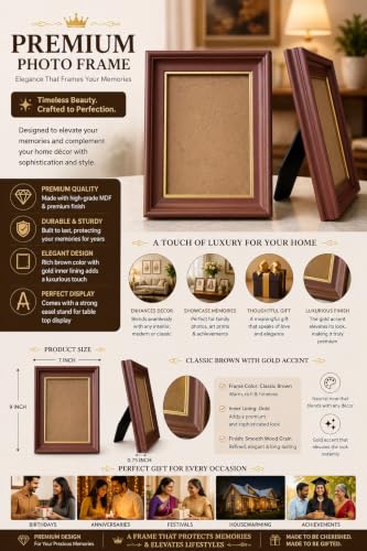 Image of 4x6 Inch Photo Frame Set of 2 - Acrylic Front Table Top Photo Frames with Stand, Dual Orientation Portrait & Landscape Display for Home Office Decor (congo brown)