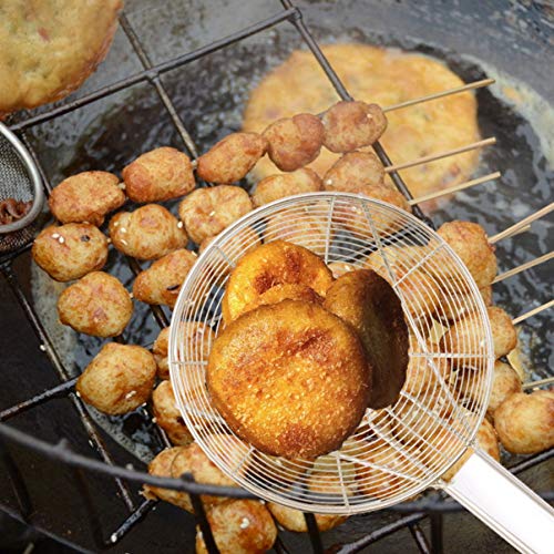 Cabilock Filtro Concha Fio de AÃ§o InoxidÃ¡vel Colher Skimmer Fritar Coador para MacarrÃ£o Bolinho d