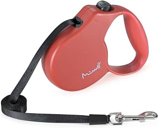 Guia Retrátil Safe Walk Emborrachada Fita 5m Até 18kg Vermelho Mimo Conceito - PP028