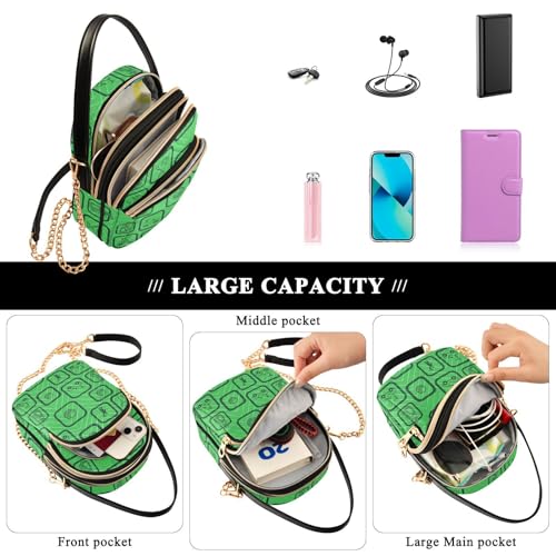 Image of MCHIVER Golf Crossbody Bag for Women Cell Phone Purse Wallet with Removable Chain Shoulder Handbag