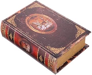 Veemoon Fake Book Box Vintage Antique Book Invisible Box False Bible Book Case Bookshelf Prop Openable Distressed Storage Fake Book Decor