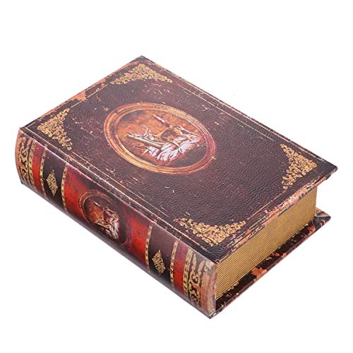 Veemoon Fake Book Box Vintage Antique Book Invisible Box False Bible Case Bookshelf Prop Openable Distressed Storage Fake Decor