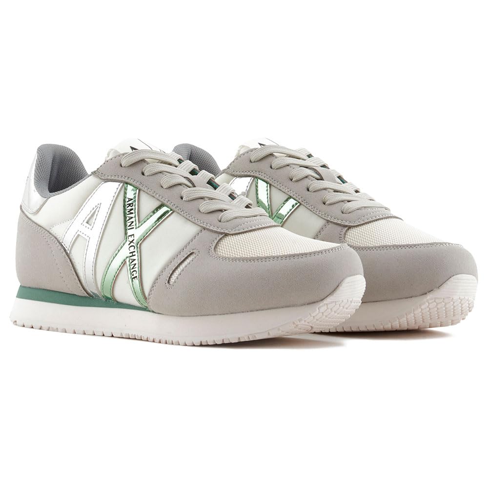 Armani Exchange Female Rio Side Logo, Lace Up Sneaker, Multicolor, 39