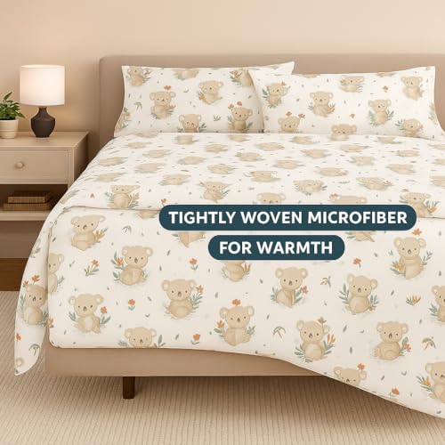 Image of King Size Bedsheet - Kola Cudales - 108 x 108 Inches - Brushed Microfiber Flat Sheet with Pillow Covers - Soft, Cooling, Wrinkle & Fade Resistan