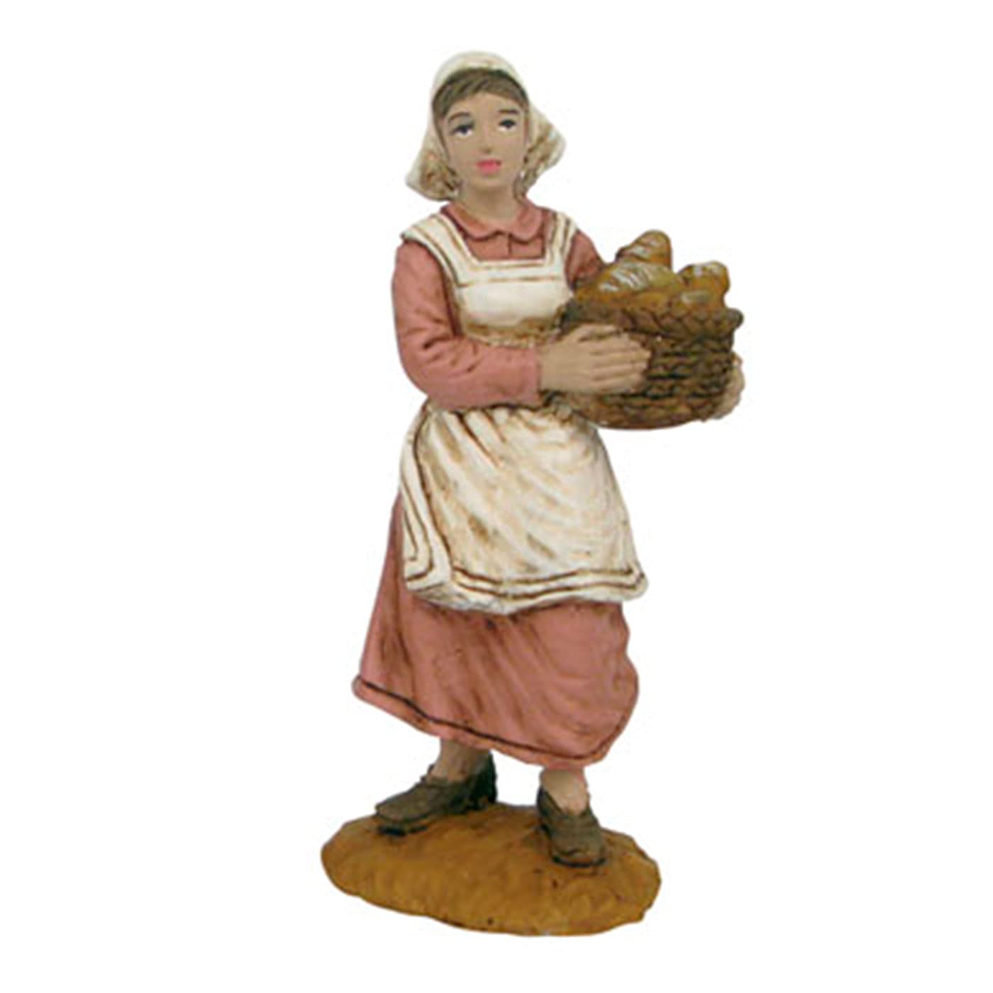 Oliver Art - Set di 4 statuette di contadini, per completare il presepe natalizio da 8 cm, dipinte a mano, con design realistico, nascita, pastorcillo, 8 pezzi