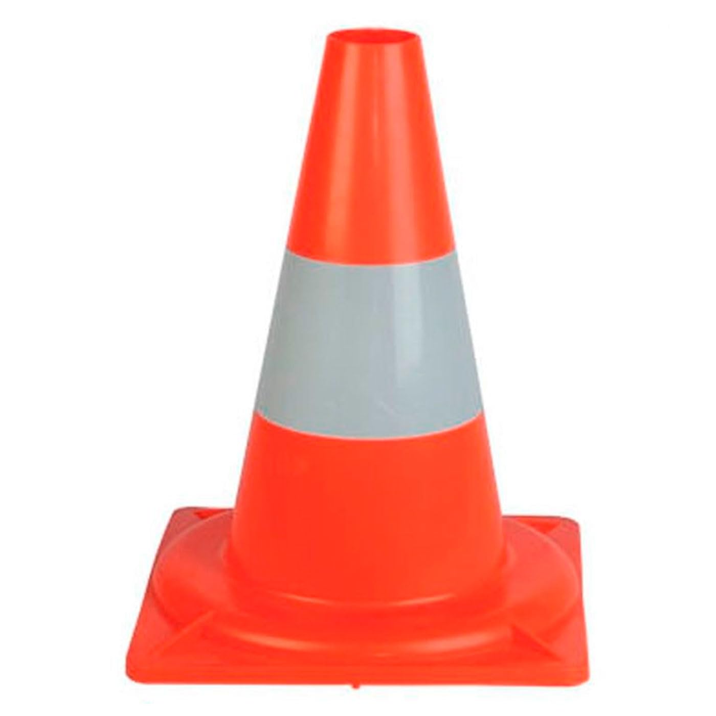 AC - Pack de 4 Conos de tráfico - Fabricados en España - Ideal para señalización Vial, Seguridad en Carretera, para Deporte - 30 x 22,5 x 22,5 cm - Color Naranja con Banda Reflectante