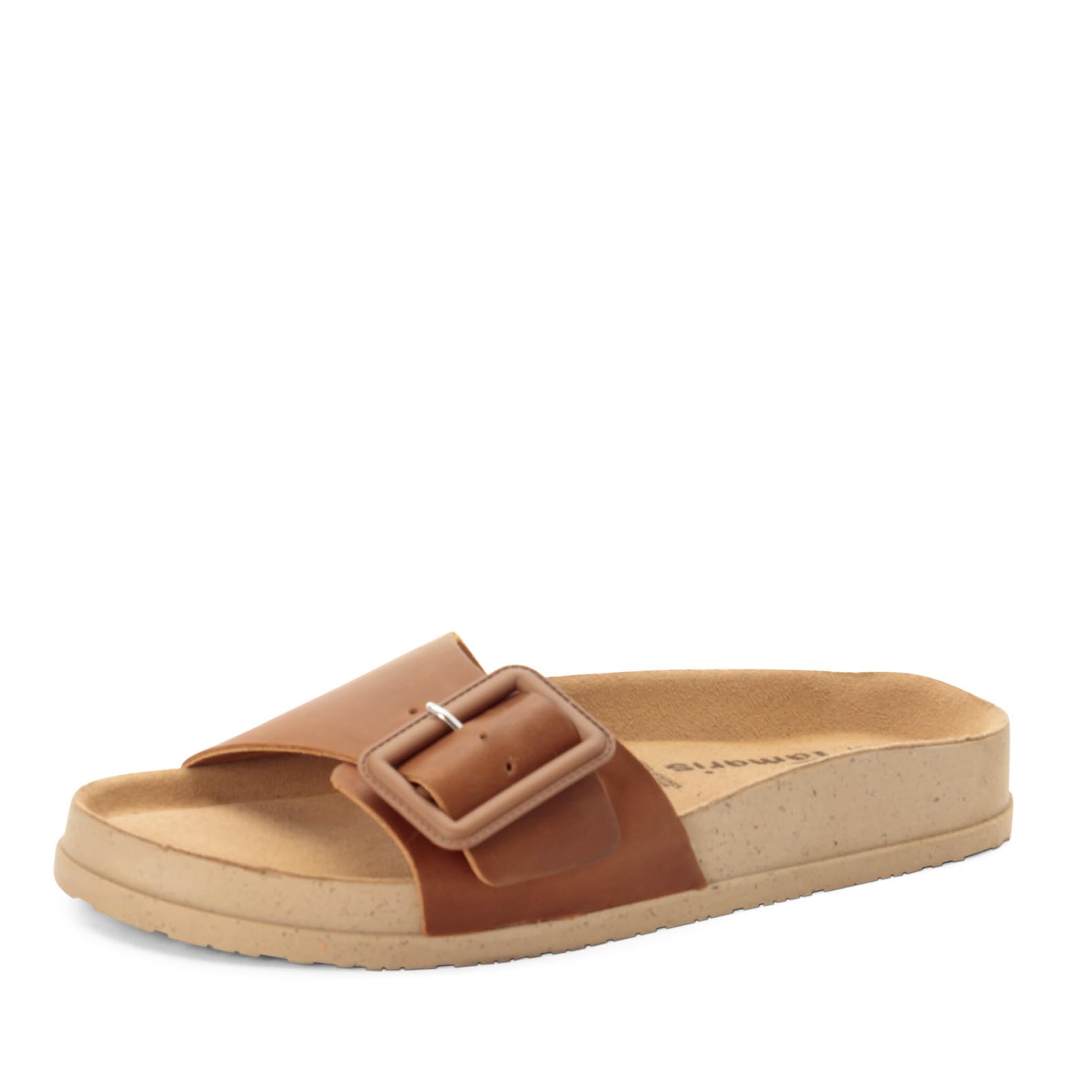 Tamaris Women's footbed mule leather flat brown 6.5 UK