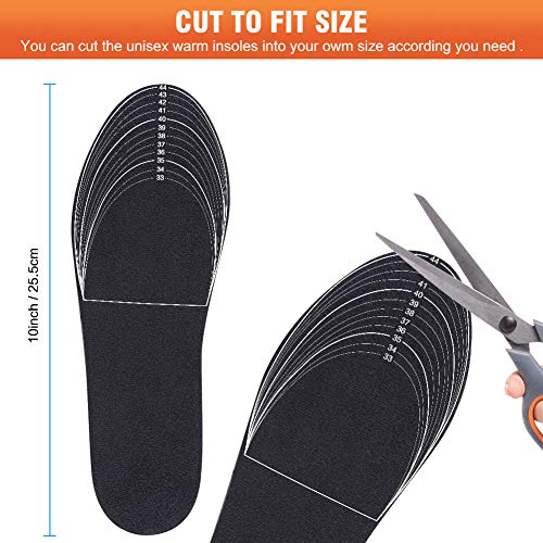 Heated Insoles,Edobil Rechargeable Heated Insoles Winter Foot Warmers for Men and Women Winter Hunting Boots Shoes Sneaker Ice Fishing Hiking Camping (Size:40-45)