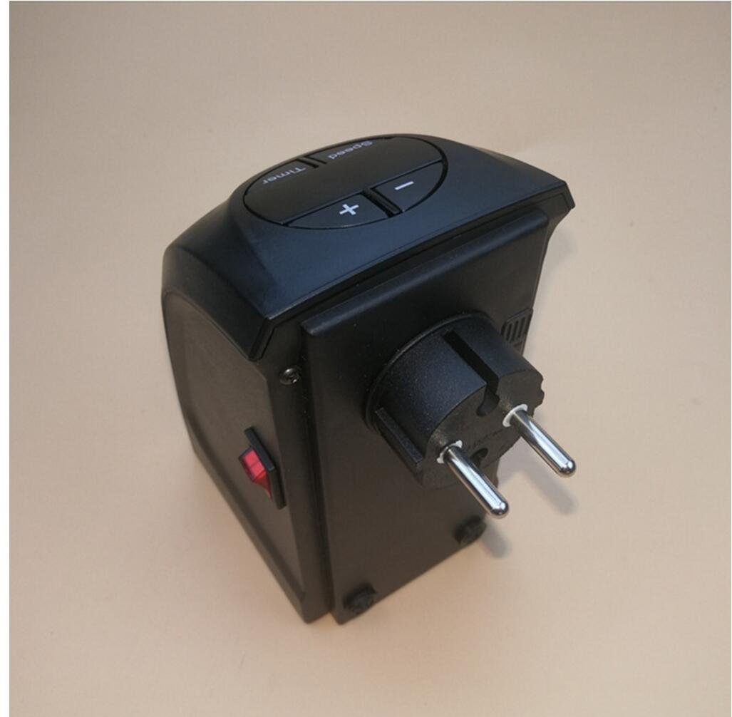 Mini riscaldatore 400W ventilatore Elettrico sistema di controllo intelligente e display digitale LED, soffiatore Riscaldatore elettrico interno (nero-1)