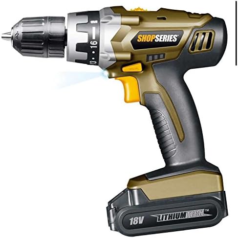 Rockwell Shop Series [SS2800] 18V Lithium Ion Drill w/ LED Light to Improves Visibility in Darker Locations