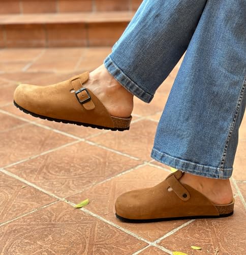 Sabots en cuir véritable fabriqués en Espagne avec semelle liège confortable - 3