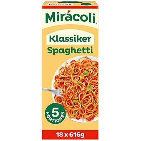 MIRÁCOLI Fertiggerichte Klassiker Spaghetti, 5 Portionen, 18 Packungen (18 x 616g) Cover
