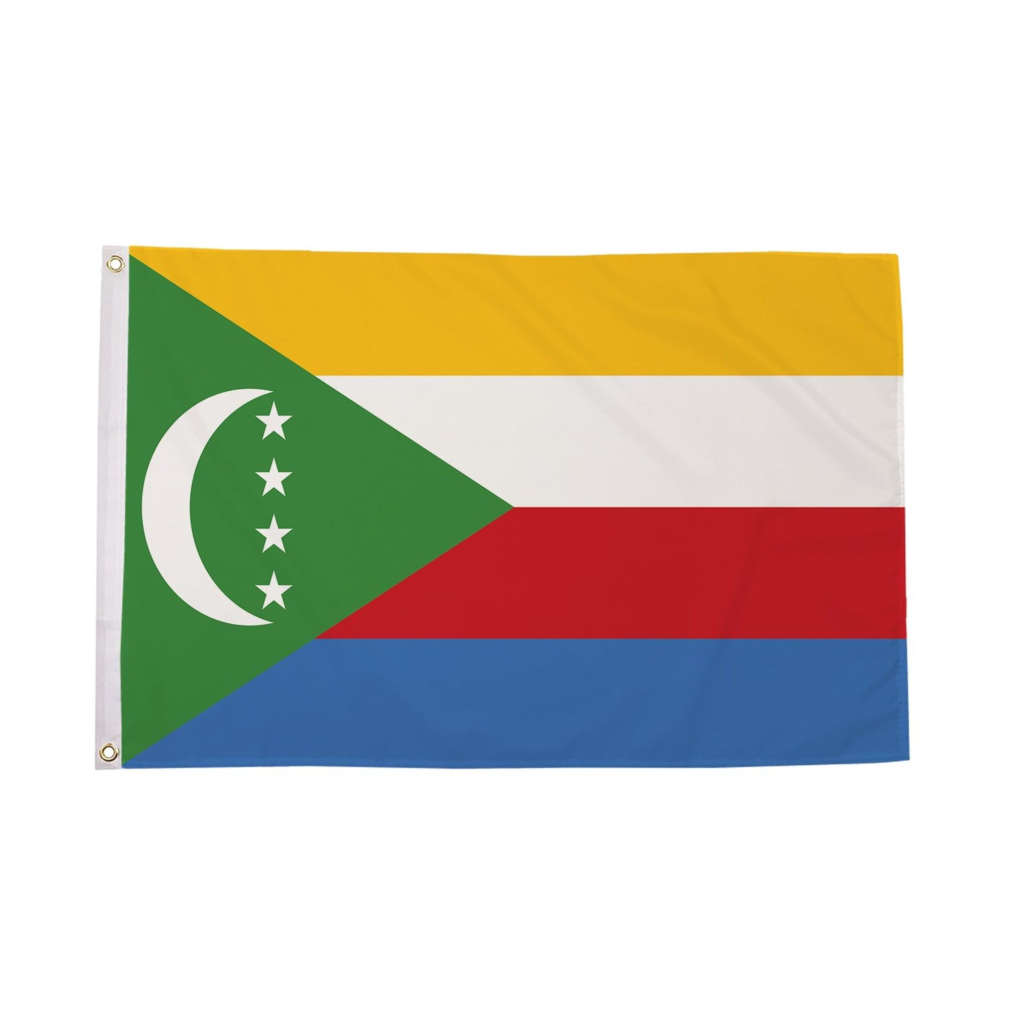 Flagtex Comoros Flag Small 3ft x 2ft (90cm x 60cm) - Comorian National Banner Weather Resistant Polyester for Outdoor Display Garden Sports Events African Cultural Celebrations — image 1