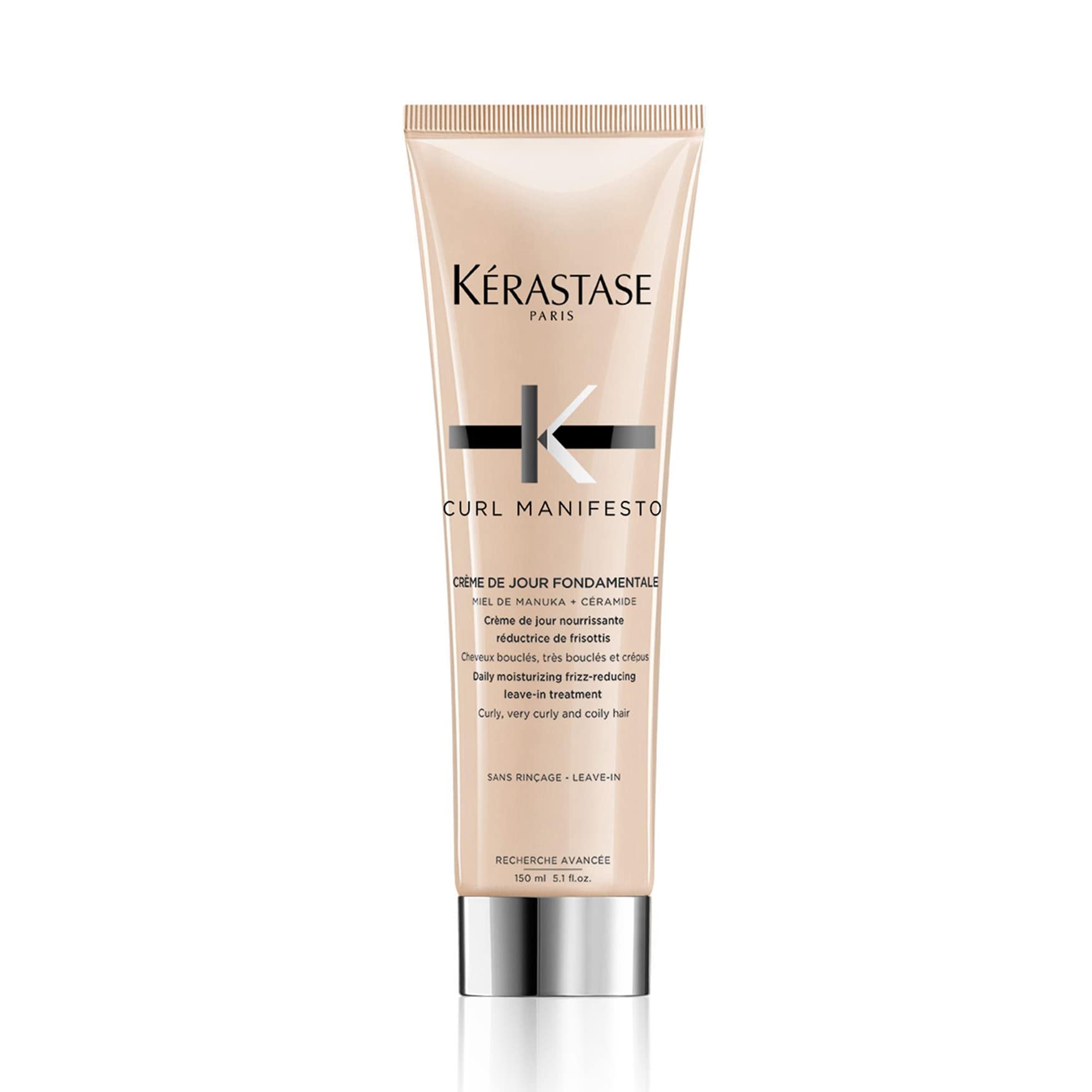 KÉRASTASE Curl Manifesto - Crème de Jour Fondamentale - Soin Capillaire Anti-Frisottis - Nourrit & Définit - Miel de Manuka & Céramides - Cheveux Bouclés - Frisés & Crépus - 150 ml