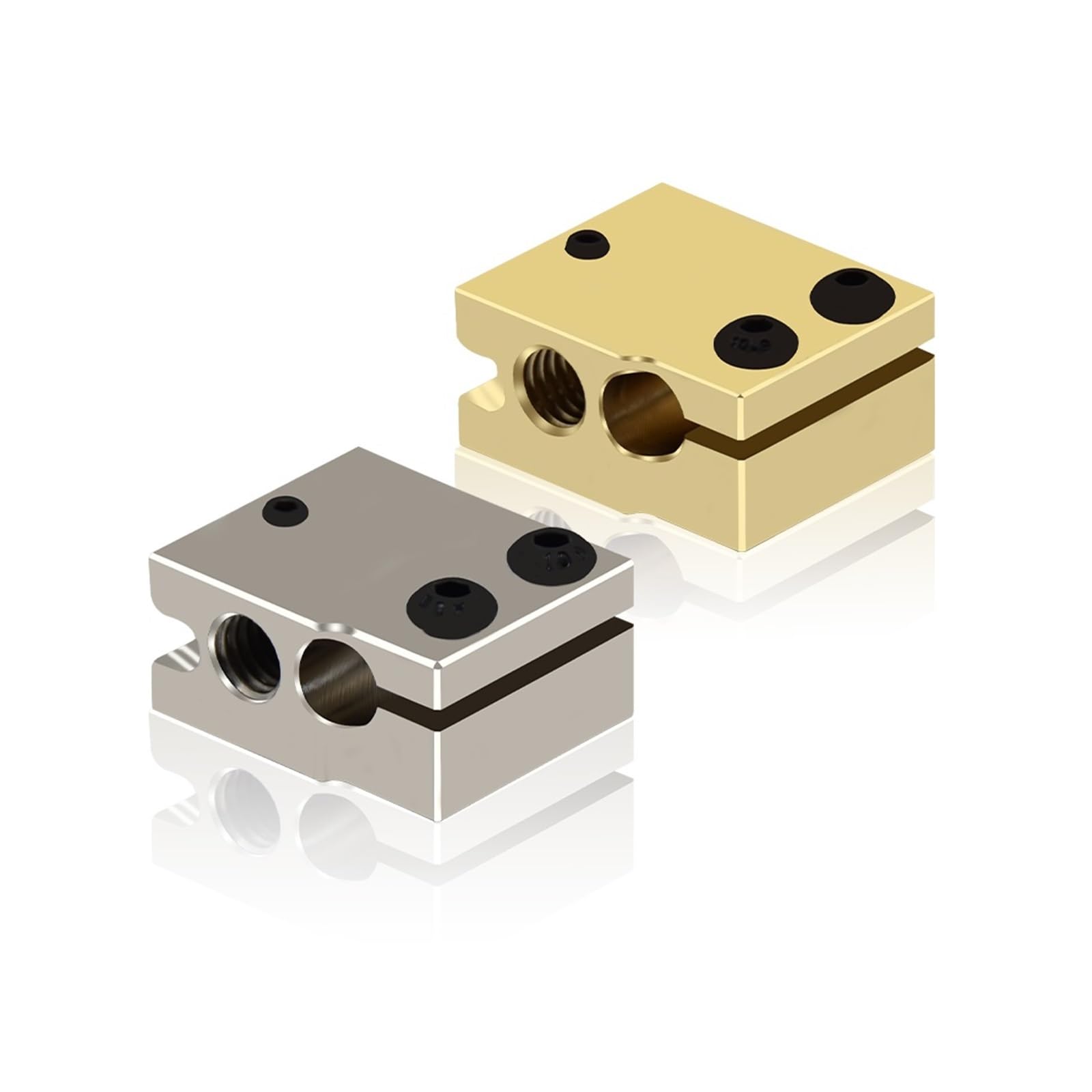 Blocco riscaldante, compatibile con E3D, hotend V6 PT100 | Parte hotend stampante 3D, supporta sensore PT100, rame/ottone/alluminio(Aluminium,3pcs)