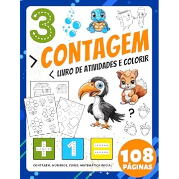 Capa do livro Livro De Colorir Atividades para Contagem E Matemática Inicial Para A Primeira Infância Para Crianças De 2 A 4-8 Anos: Caderno de Exercícios para ... Inicial e Colorir (Portuguese Edition)