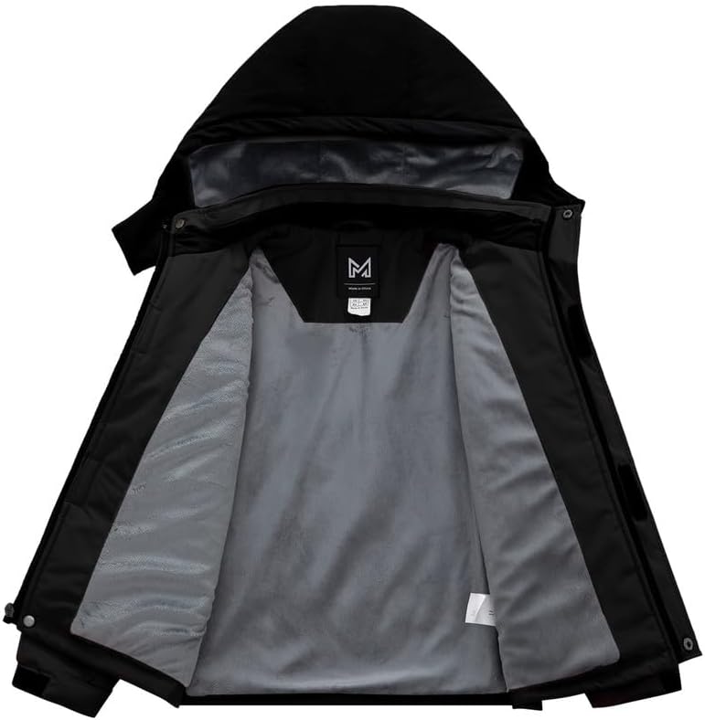 KVE Boys' Waterproof Ski Jacket Outdoor Recreation Thick Winter Coat Hooded Raincoats - Image 8