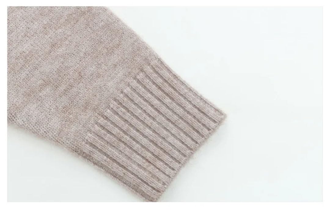 Maglione da donna a collo alto in lana ispessita