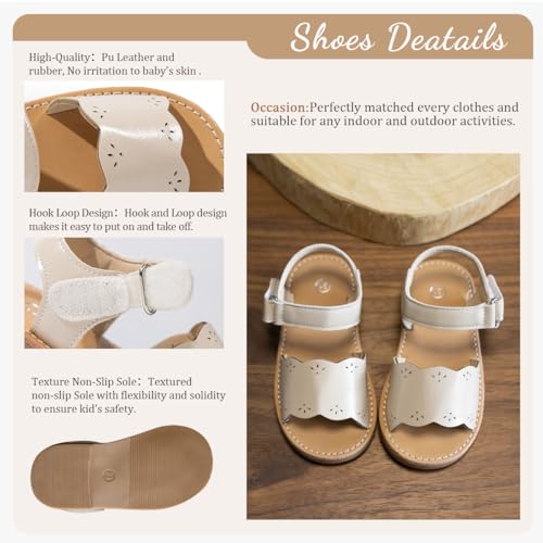 Image of Boys Girls Sandals Open Toe Breathable Princess Non-Slip Flats Summer Beach Lightweight Rubber Sole Sandals (Toddler /Little Kid)
