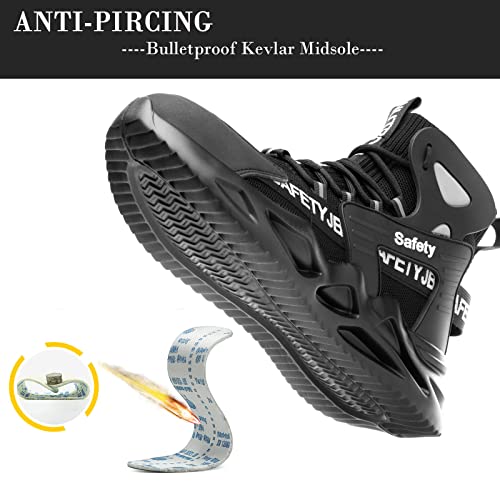 Image of Nutropa Steel Toe Shoes for Men Women Work Safety Footwear Lightweight Breathable Comfortable Industrial Construction Sneakers