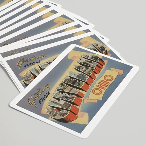 Lantern Press naipes Poker Greetings Cleveland miniatura 5
