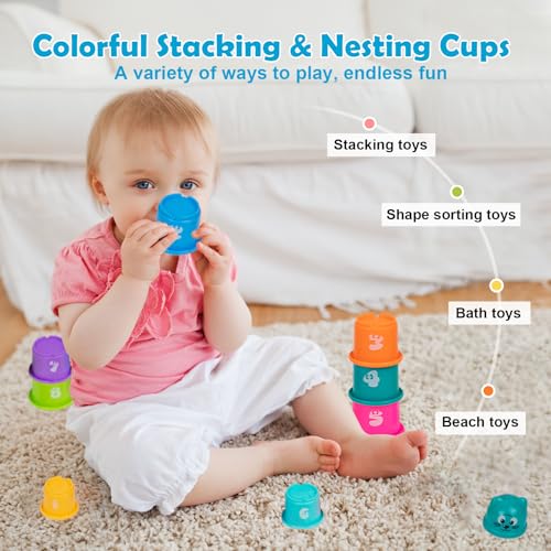 Image of Adena Montessori 6 in 1 Sensory Play Kit 13-18 Months Baby | Made for newborns to build motor skills & hand-eye coordination, it brings diverse sensory play with smooth wooden toys.