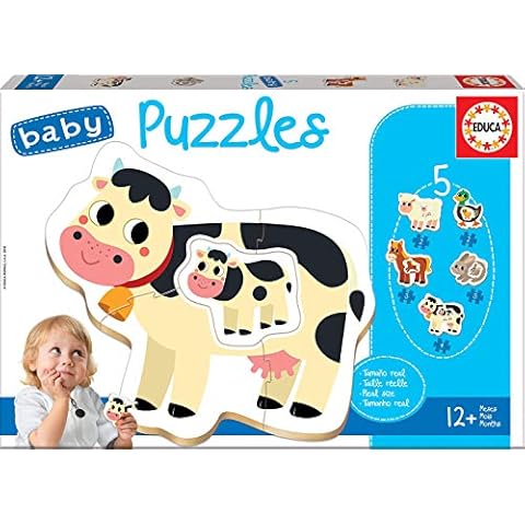 Educa - Baby Puzzles Animales de la Granja. Set de 5 Puzzles Infantiles Progresivos Cover
