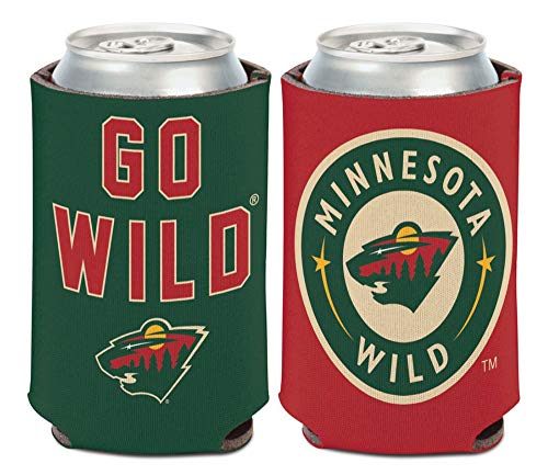 Fanatics NHL Minnesota Wild GO Can Cooler 1-Pack 12 oz. (Foldable, 2-Sided Design)