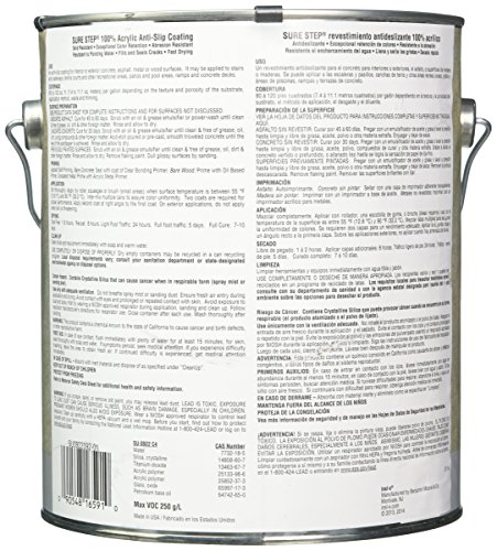 COMPLEMENTARY COATINGS SU0922092-01 INSL-X Sure Step Acrylic Anti-Slip Concrete Coating, 1 gallon, Desert Sand