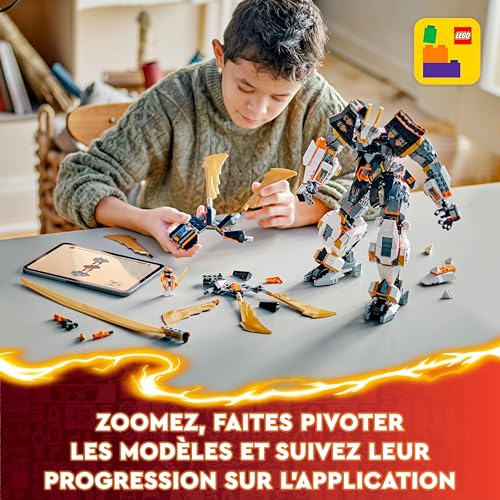 LEGO Ninjago Le Dragon Titan de Cole - Set Aventures pour Garçons et Filles - Jouet de Construction Robot Ninja avec 1 Minifigurine - Cadeau d’Anniversaire pour Enfants dès 12 Ans 71821
