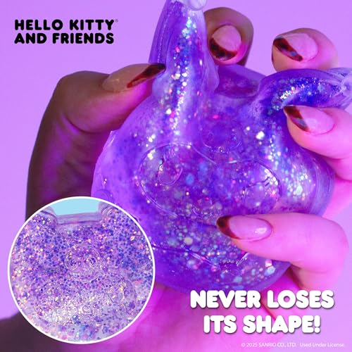 Image of Hello Kitty and Friends SLIMYGLOOP Gelli Gels - Kuromi, Slow Rising Sensory Squeeze Toy with Glitter, Gel Filled Fidget Toys