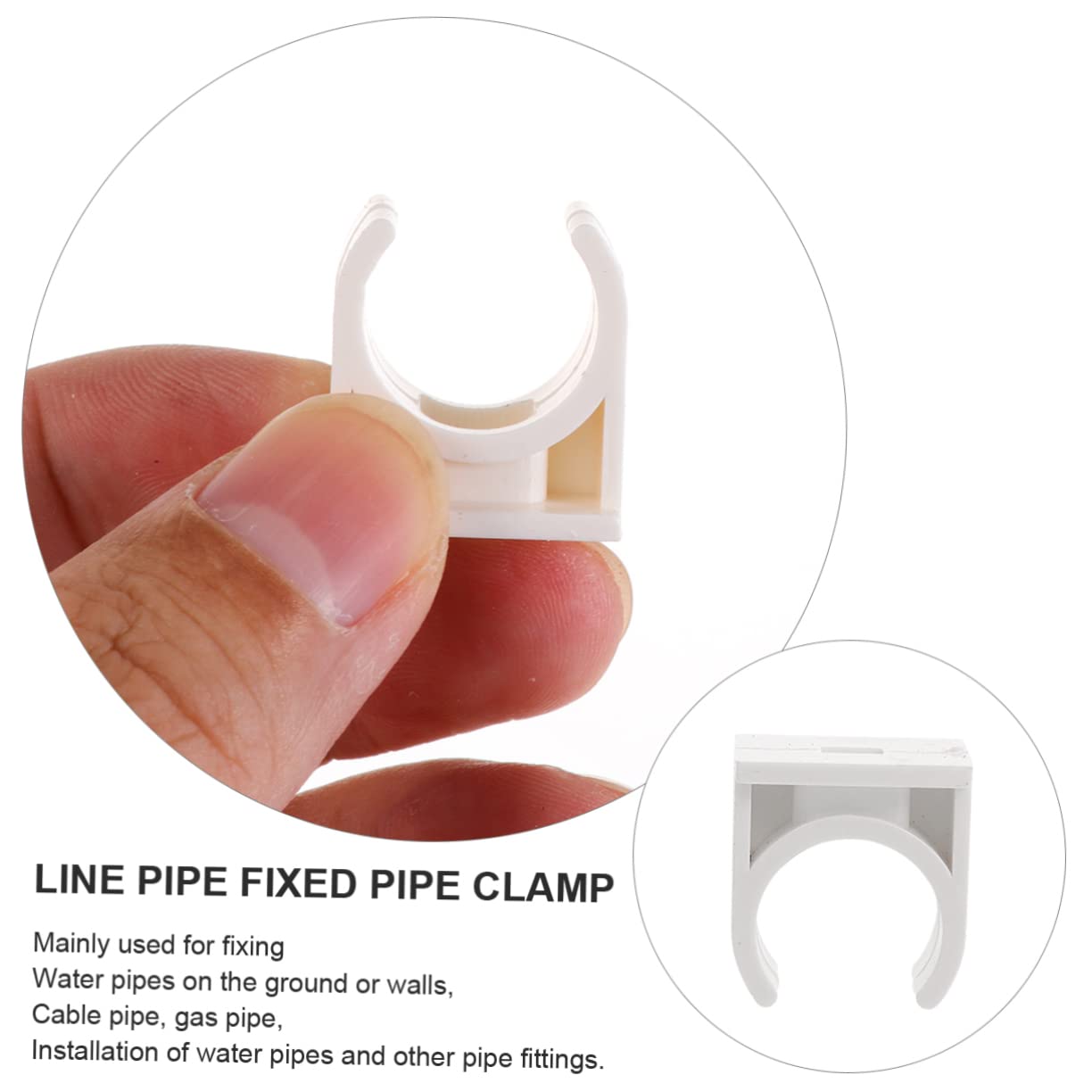Collier de Serrage Tuyau en Pvc en U Blanc, pour Air Hose et Silicone Hose