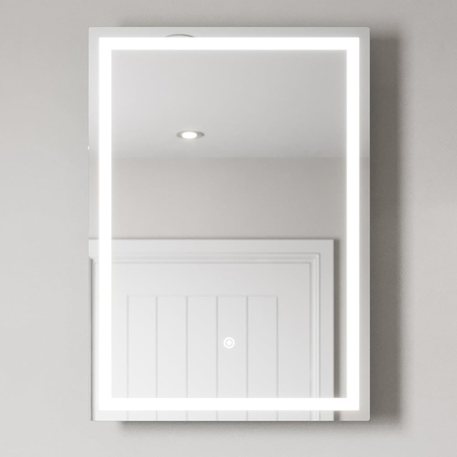 Artis 700 x 500mm Bathroom Mirror with LED Lights Wall Mounted Illuminated Light Vanity Mirrors for Bathrooms, Battery Operated, Touch Sensor