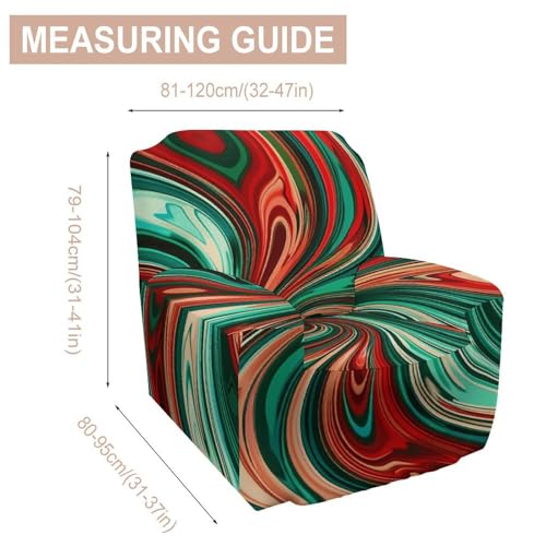 Housse de canapé extensible imprimée tourbillon, textile écoresponsable durable - 3