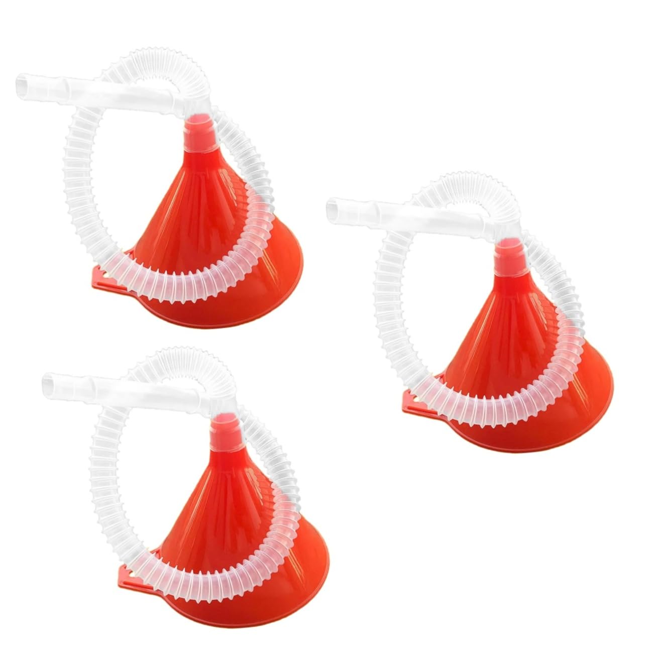 ULTECHNOVO 6piezas Embudo De Flexible Con Tubo Transparente Para Gasolina y Líquidos Para Automóviles y Uso Doméstico Diseño Práctico y Multi-ángulo Para Evitar Derrames