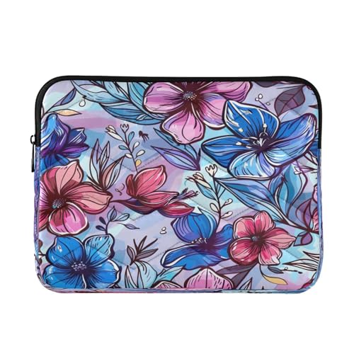 Funda para laptop 13-14 pulg. impermeable con diseño floral