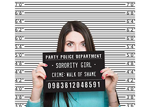 Mugshot Backdrop Digital Printed White Police Lineup Photo Booth Prop Photography Background 5x7FT