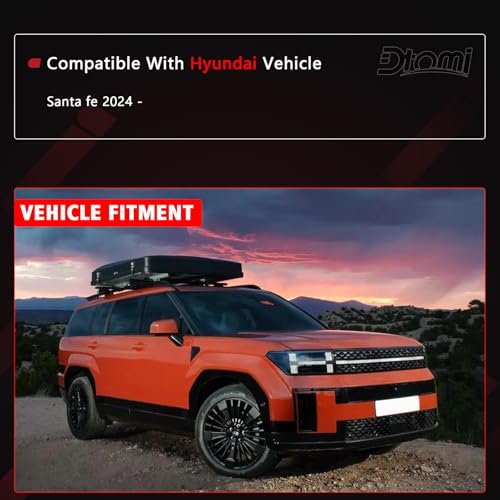 Image of Mud Flaps, Mud Flaps Heavy Duty Front and Rear Mudguards Fender Flares No Need to Drill Holes Compatible with Hyundai Vehicle Santa Fe Accessories 2024 (4pcs)