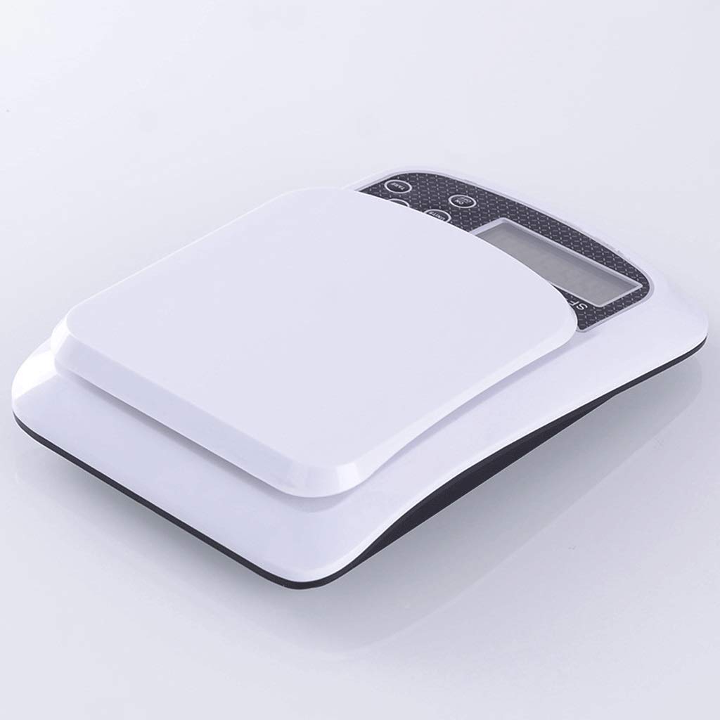 Hochpräzise Küchenwaage, 1 g, Paketwaage, hohe Kapazität, 10 kg, elektronische Waage für präzises Wiegen, Weiß (Farbe: Weiß, Größe: 10 kg x 1 g) (Weiß 10 kg x 1 g)
